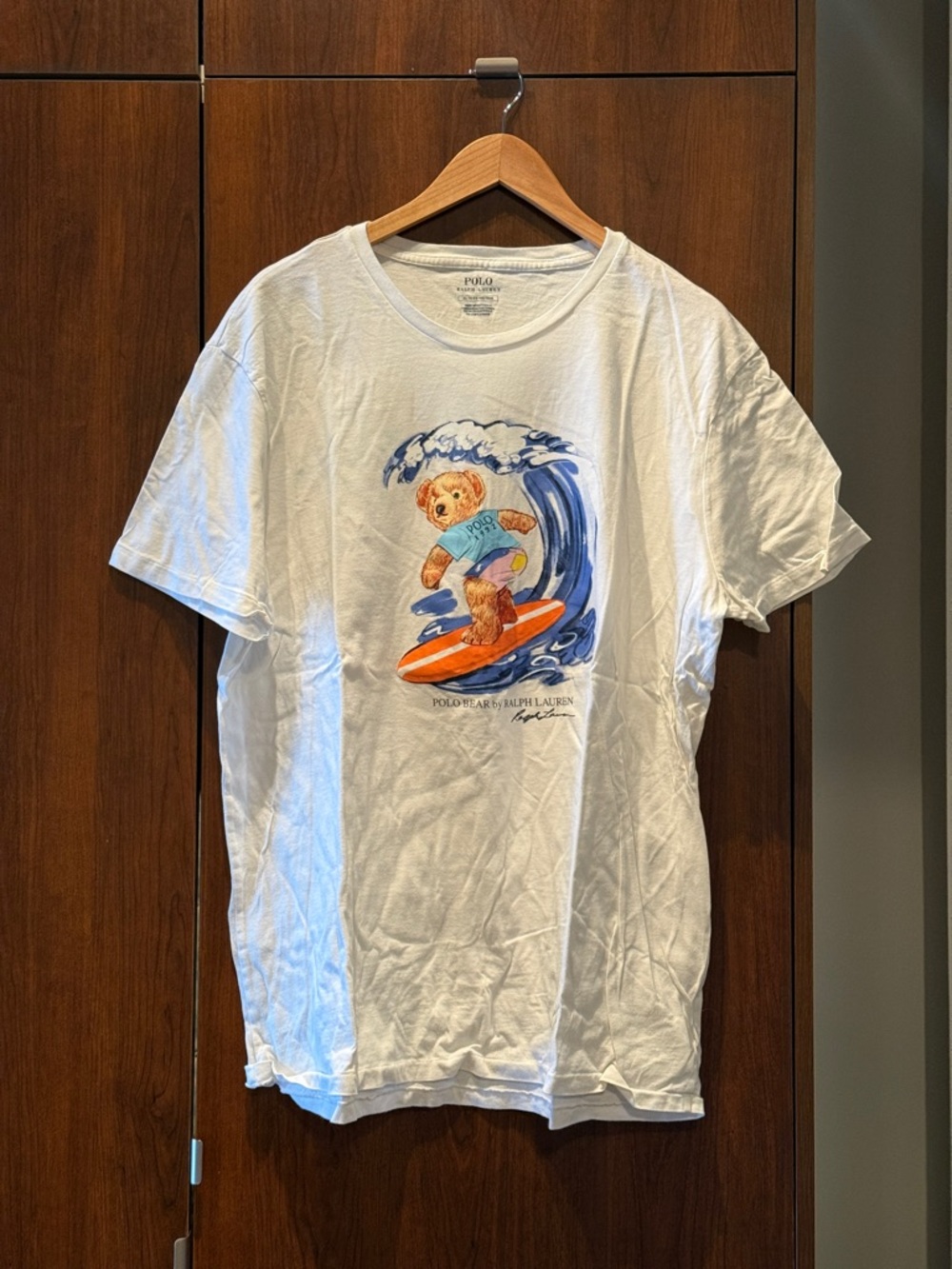 Polo by Ralph Lauren Polo Bear Surfing White Short Sleeve T-Shirt